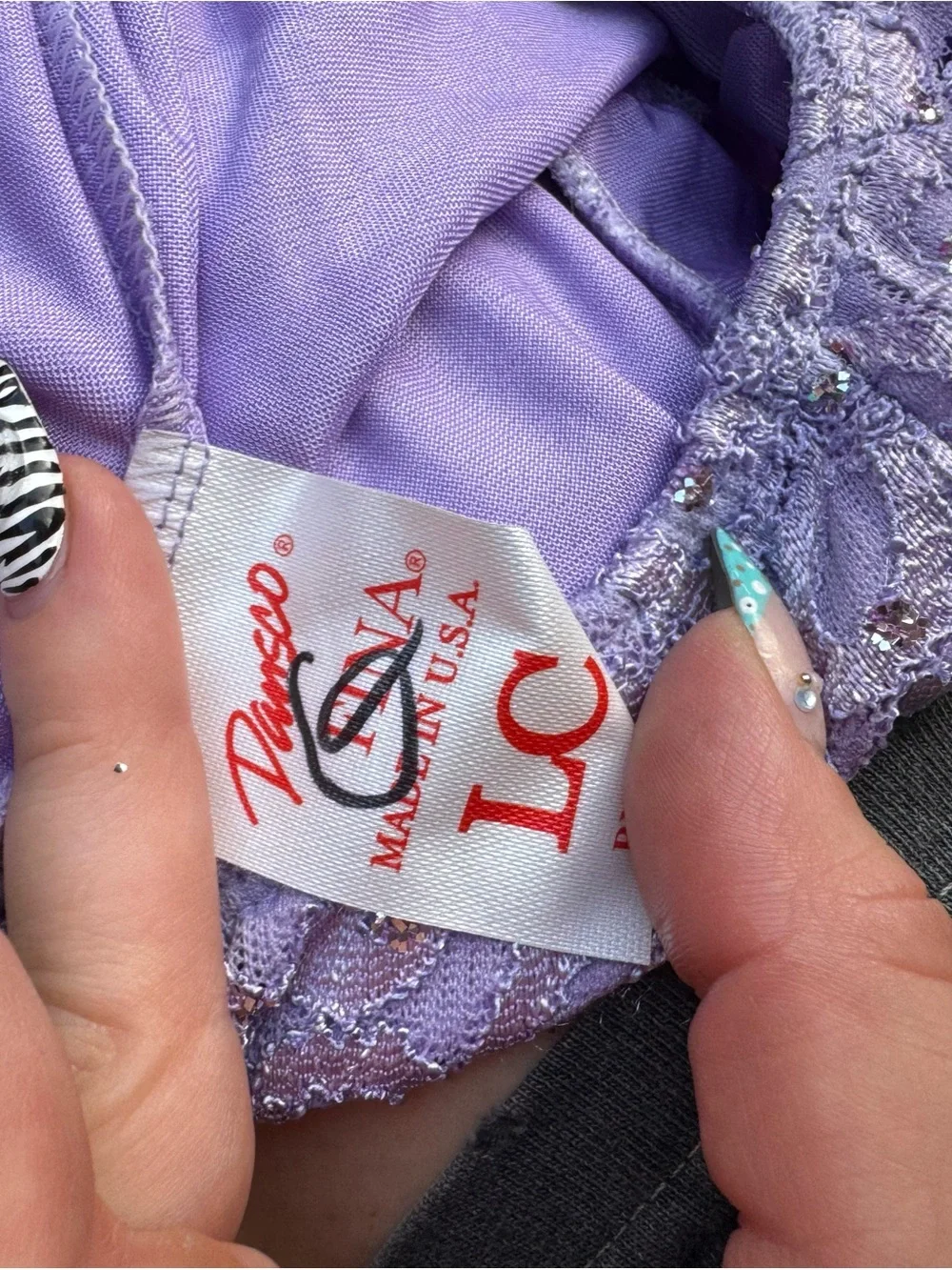Lilac Sequin Halter dance costume